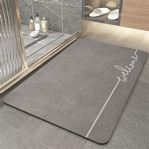 Super Absorbent Floor Mat Bath Mat Rug Rubber Non Slip Quick Dry Super Absorbent Thin Bathroom