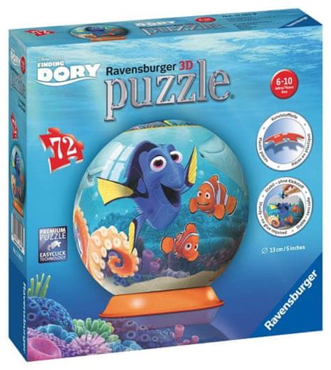 Ravensburger Disney Hledá se Dory puzzleball 72 dílků MALL CZ