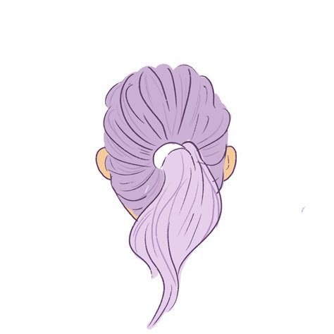 How To Draw Hair In A Ponytail From The Back