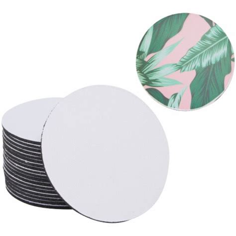 20 Pack Round Sublimation Coasters Blanks Bulk For DIY Crafts Art