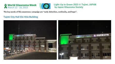 World Glaucoma Week Light Up In Green 2023 Japan