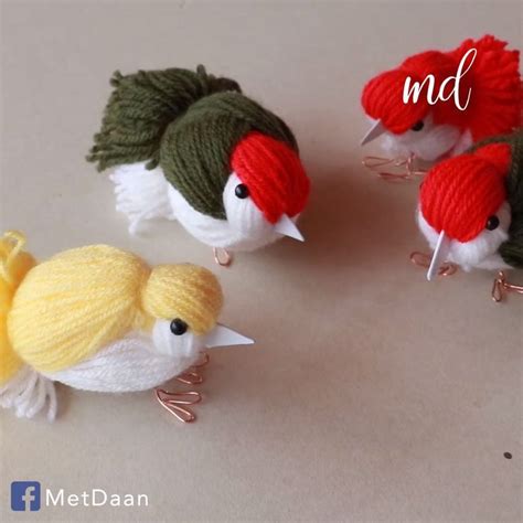 DIY OISEAUX DE LAINE DIY Laine Oiseaux Crafts Origami Crafts