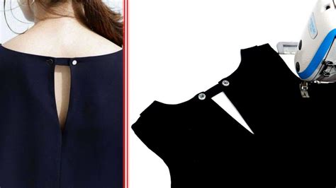 Sewing Trick How To Sew A Perfect Neckline With Slit And Button Loop