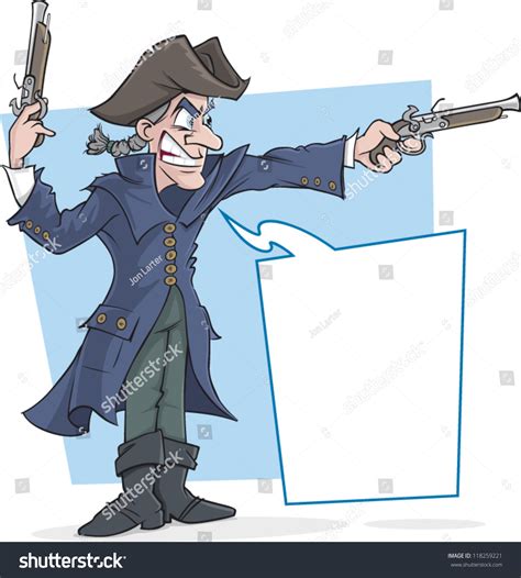 Cartoon Highwayman Stand Deliver Stock Vector 118259221 Shutterstock