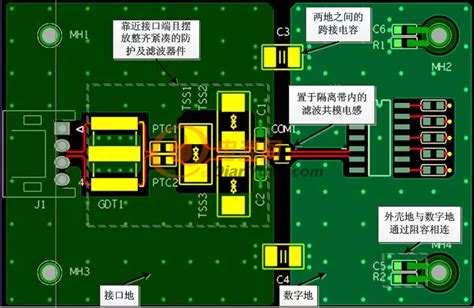 485接口emc电路设计方案（内附原理图、pcb设计） 电源网