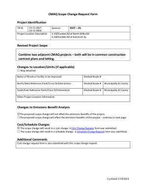 Fillable Online Fillable Online Cmaq Tap Cost Change Request Form Fax