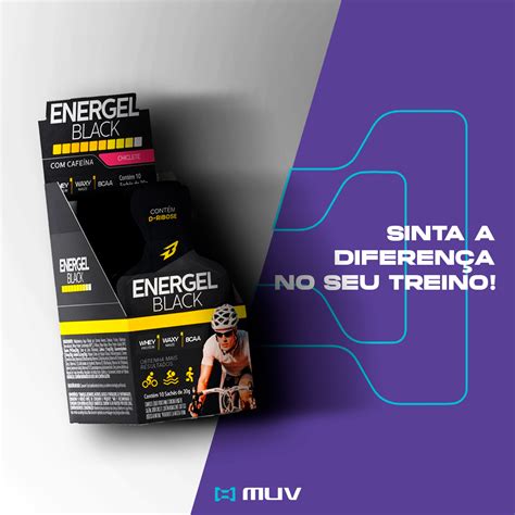 Energel Black Chiclete 10 Sachês Body Action MUV Viva em Movimento