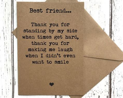 Card for best friend, best friend card, card for friend, thank you best friend, BFF card, fri ...