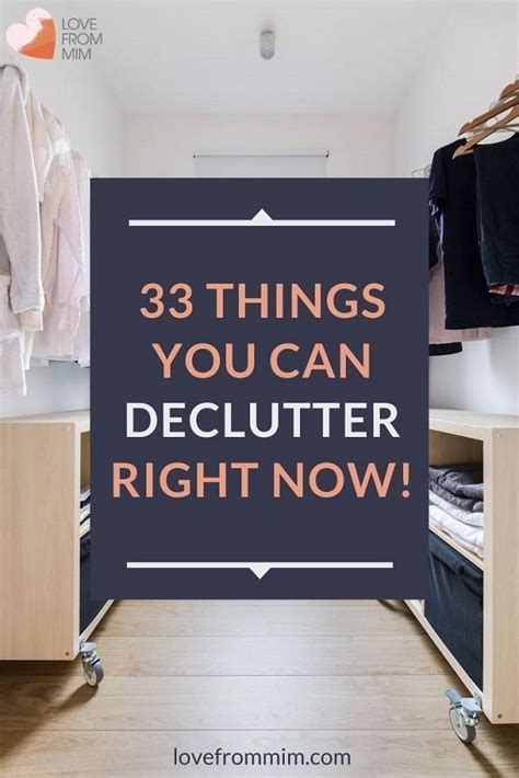 33 Super Fast Things To Declutter Right NOW Declutter Declutter