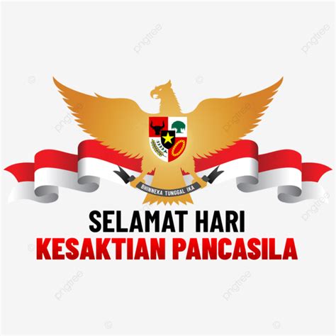 Hari Kesaktian Pancasila Design With Indonesian Flag And Garuda