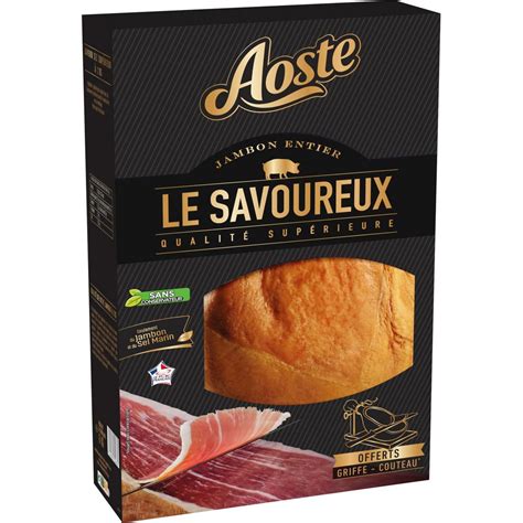 AOSTE Coffret La Savoureux Jambon Entier Avec Griffe Et Couteau 6kg Pas