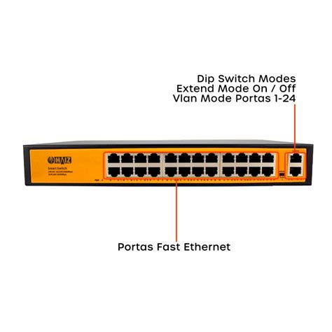 Switch Desktop Gigabit 24 Portas 10 100 1000 Mbps HZ 2400GB HAIZ