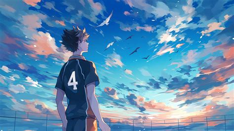 Haikyuu Yuu Nishinoya & Sky Desktop Wallpaper - Anime Wallpaper