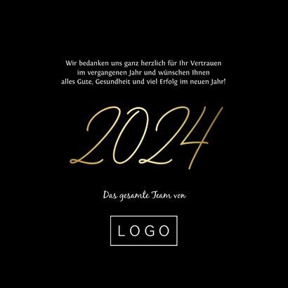 Geschäftliche Neujahrskarte 2024 mit Fotos Send a Smile