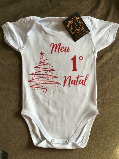 Body Infantil Branco Feliz Natal Réveillon