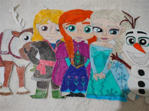 Frozen characters by jamesthecartoonist on DeviantArt