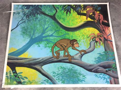 JUNGLE BOOK Monkey Original Animation Production Cel & Background ...