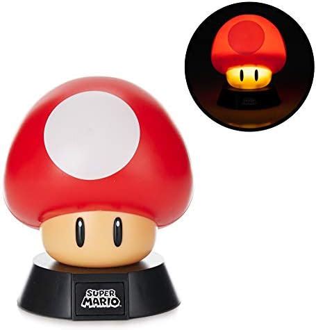 Amazon Paladone Super Mario Bros Mushroom Digital Alarm Clock With