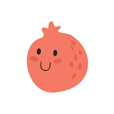 Premium Vector Cute Pomegranate Vector Fruit Illustration Sticker