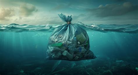 Premium Photo Ocean Sea And Garbage Floating Underwater In Dirty