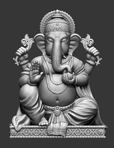 statue of Lord Ganesha 3D model 3D printable | CGTrader