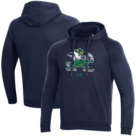 Mens Under Armour Navy Notre Dame Fighting Irish Mascot School Logo