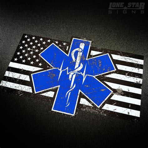 4 X 4 Set Of 10 EMT Star Of Life First Responder Paramedic Vinyl