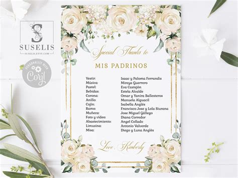 Formato De Lista De Padrinos Para Boda 9