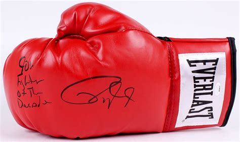 Roy Jones Jr Signed Everlast Boxing Glove Inscribed 90 S Fighter Of