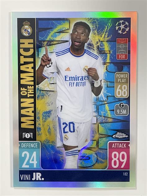 Refractor Vinicius Jr Man Of The Match Topps Match Attax Chrome