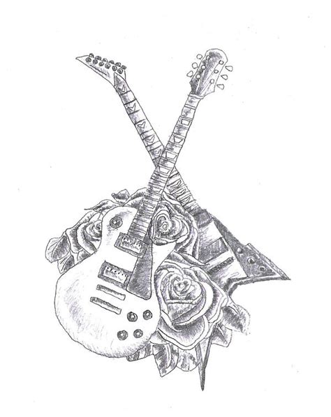 Guitar Tattoo Design by KingDinko on DeviantArt