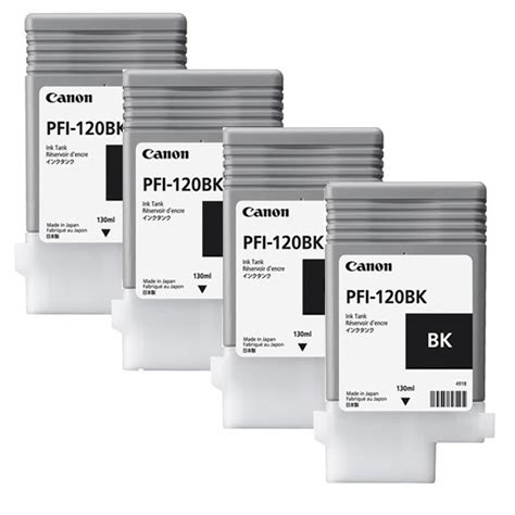 Canon PFI120BK Ink Cartridges 4 Pack - Inkjet Wholesale