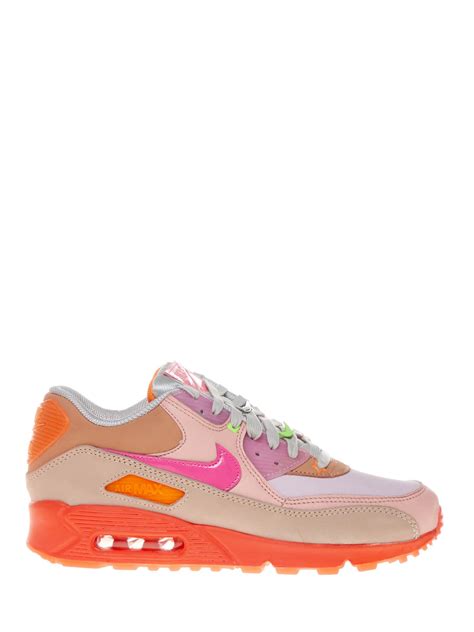 Nike Pink And Orange Air Max 90 Sneakers With Layered Design And Integrated Air Technology Lyst