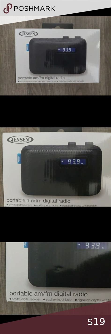 Jensen Portable Am Fm Digital Radio Aux Jack Lcd Display Sr New In