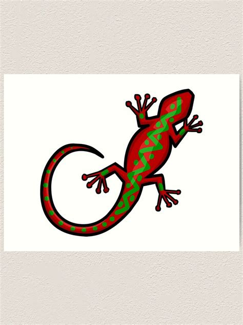 "Aboriginal Gecko Lizard" Art Print for Sale by BenjiKing | Redbubble