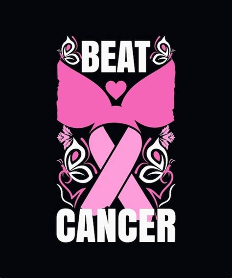 Powerful Breast Cancer Awareness Ribbon Design With Ornate Accents