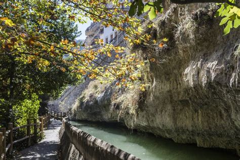 Passage Along the River Jucar during Autumn, Take in Alcala of T Stock ...