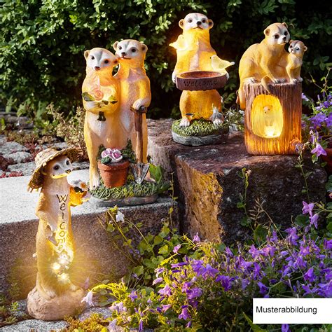 I Glow Led Solar Erdm Nnchen Mit Vogeltr Nke Norma