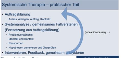 Seminar Systemische Therapie Praktischer Teil Karteikarten Quizlet