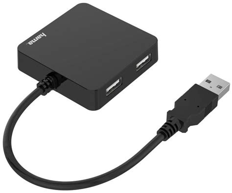 Hama USB Hubi 4 Porttinen USB A Uros 4 X USB A USB 2 0 480 Mbit S