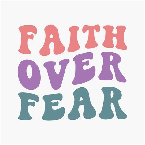 Premium Vector Faith Over Fear Retro T Shirt