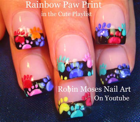 Robin Moses Nail Art: Rainbow Animal Paw Prints! Super Cute Rainbow ...