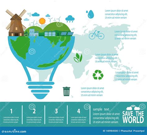 Save The World Infographic Save Planet Earth Day Recycling Eco