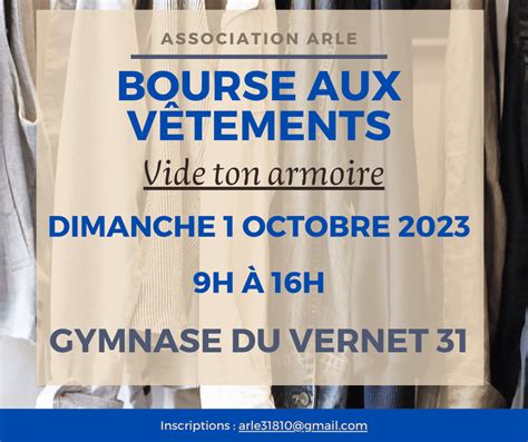 BOURSE AUX VÊTEMENTS Vide ton Armoire Mairie Le Vernet en Haute