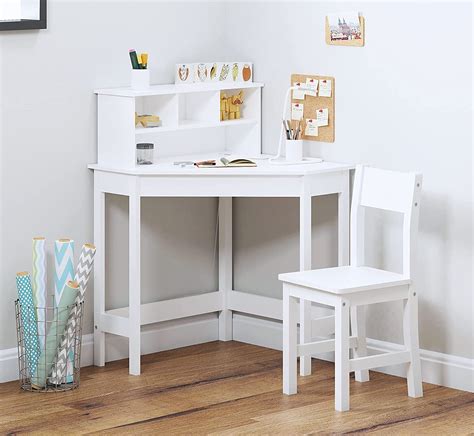 Utex Kids Deskwooden Study Desk With Chair For Childrenwriting Desk