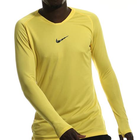 Camiseta térmica manga larga Nike amarilla futbolmania