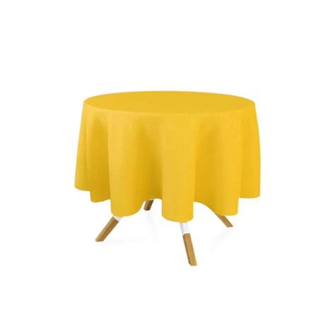 Toalha De Mesa Redonda Oxford Para Festa M Amarelo Elo