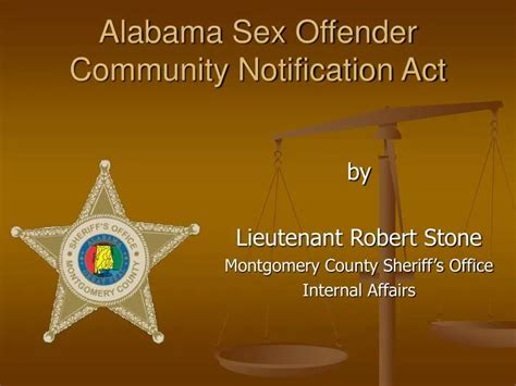 PPT Alabama Sex Offender Community Notification Act PowerPoint