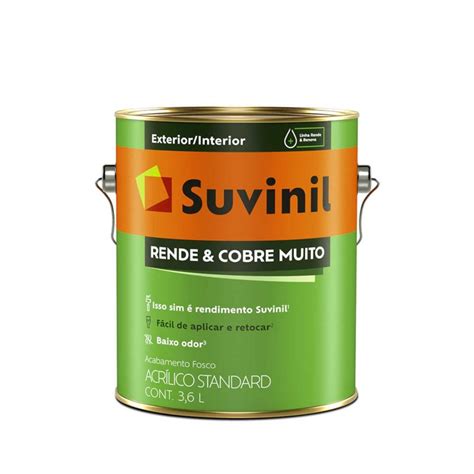 TINTA ACRÍLICO FOSCO COMPLETO 3 2L SUVINIL Stival Material de construção