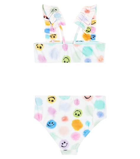 Bikini Con Volantes Y Lunares En Blanco Molo Mytheresa